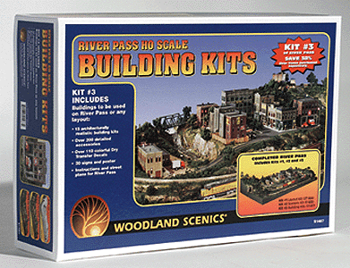 785-1487  -  River Pass Bldng St PhIII - HO Scale