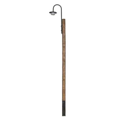 150-70000038  -  Curved Light Wood Pole - HO Scale