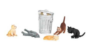 160-33157  -  Cats w/Garbage Can 6/ - O Scale