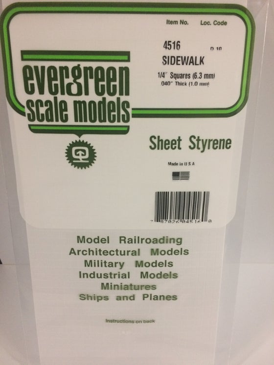 269-4516  -  Styrene sidewalk 1/4