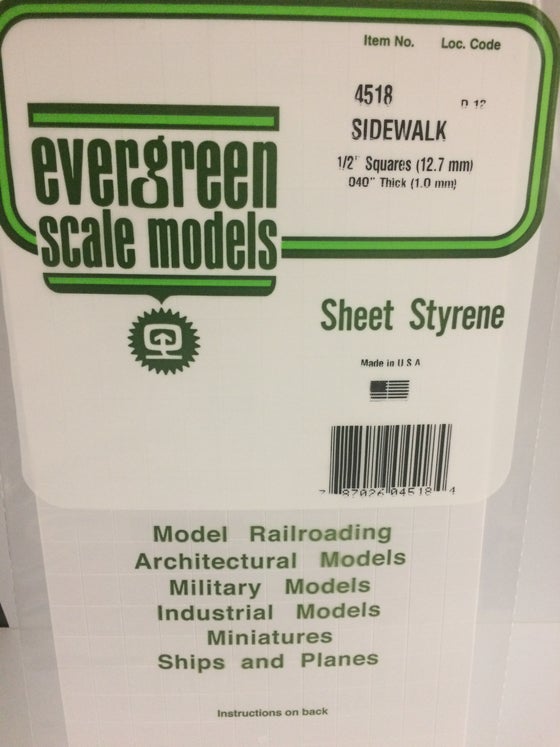 269-4518  -  Styrene sidewalk 1/2