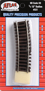 150-531  -  Cd 83 Snp Trk 1/2 15"R 4/ - HO Scale