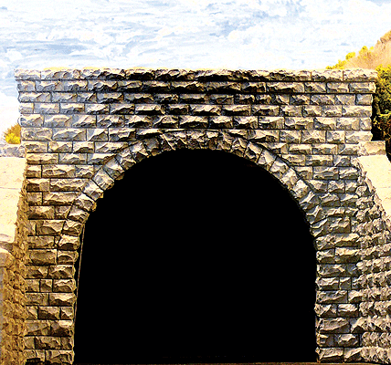 214-9750  -  Dbl cut stone tnl prtl 2/ - N Scale