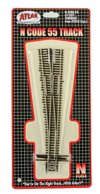 150-2052  -  Cd 55 Trk Turnout #7 LH - N Scale