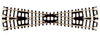 150-2564  -  Crossing 15-Degree NS Blk - N Scale