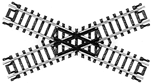150-2568  -  Crossing 60-Degree NS Blk - N Scale