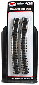 150-837  -  Snp Trk NS 24" Radius 6/ - HO Scale