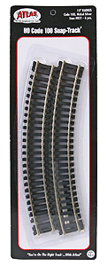150-831  -  Snp-Trk NS 15" Radius 6/ - HO Scale