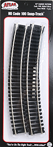 150-836  -  Snp-Trk NS 22" Radius 6/ - HO Scale