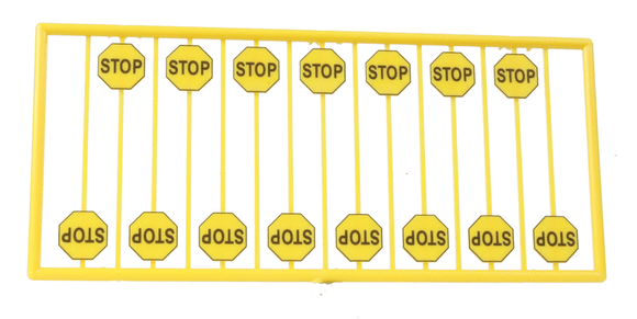 293-8248  -  Early Stop Sign Ylw   15/ - HO Scale