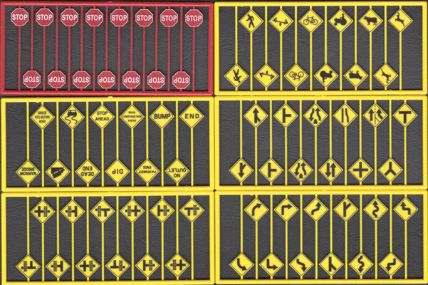 293-8257  -  Road Signs Modern 75/ - HO Scale