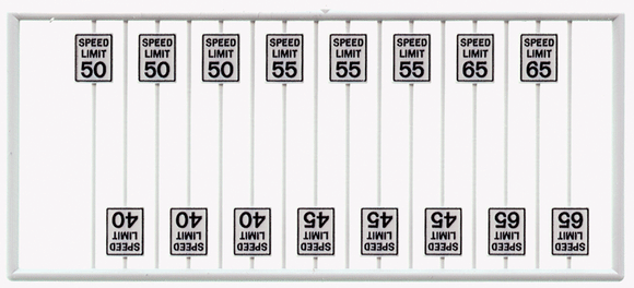 293-8260  -  Spd Limit Sign High  16/ - HO Scale