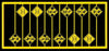 293-8298  -  Bridge Warning Signs 12/ - HO Scale