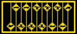 293-8299  -  Warning Signs Firehs 12/ - HO Scale