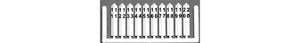 293-8184  -  Mile Post Marker #1-50 - HO Scale