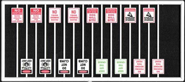 293-8314  -  Asst Warning Signs 16/ - HO Scale