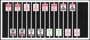 293-8314  -  Asst Warning Signs 16/ - HO Scale