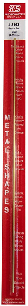 370-8163  -  Brass Rod 3/32" Dia
