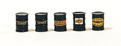 361-312  -  Gas Station Barrel Grn 5/ - HO Scale