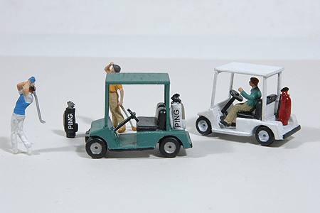 361-459  -  Golf Carts & Bags 6/ - HO Scale