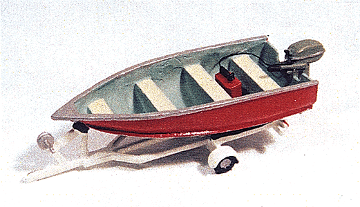 361-455  -  Fishing Boat w/Motor/Trlr - HO Scale