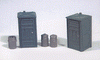 361-499  -  PortaPotty & Trash Can 5/ - HO Scale