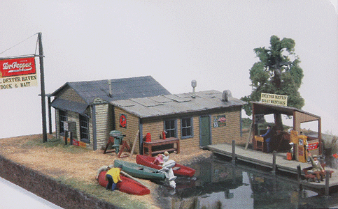 361-491  -  CK Dexter Hvn Dock & Bait - HO Scale