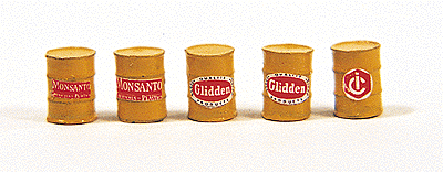 361-413  -  Industrial Barrel Ylw 5/ - HO Scale