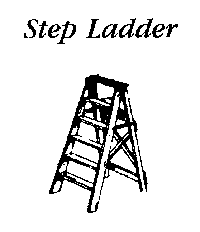 361-554  -  Step Ladder 8' brown - HO Scale
