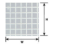 570-91544  -  Square Tile Wht .235"  2/