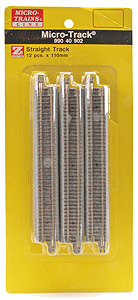 489-99040902  -  110mm Straight Track 12/ - Z Scale