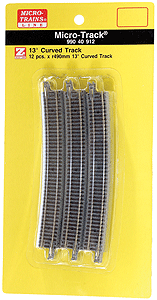 489-99040912  -  13-Deg Curved Track 12/ - Z Scale
