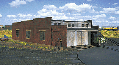 150-2843  -  Roundhouse 3-Stall Brick - N Scale