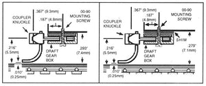 489-102007  -  Couplers Asmbld #1016 4/ - N Scale