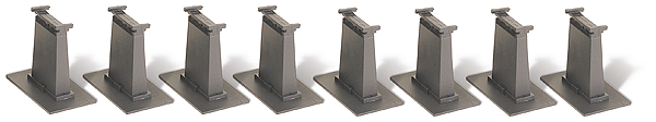 160-44872  -  E-Z Track Pier Tall 8-Pc - N Scale