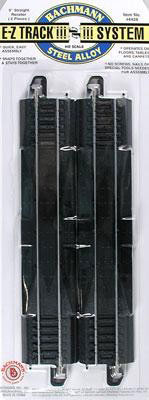 160-44428  -  E-Z Track 9" Str Rerlr 2/ - HO Scale