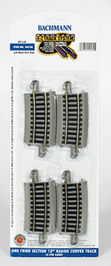 160-44530  -  E-Z Tr NS 1/3 18" Rad 4/ - HO Scale
