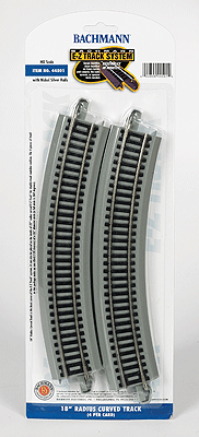 160-44501  -  E-Z Tr NS Crv 18" Rad 4/ - HO Scale