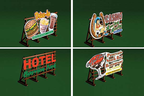 160-39103  -  Laser-Cut Billboard Kit - HO Scale