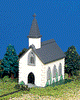 160-45815  -  Country Church BU w/Fig - N Scale