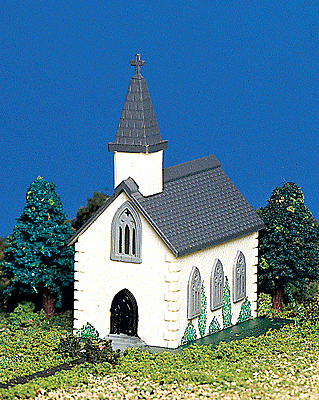 160-45815  -  Country Church BU w/Fig - N Scale
