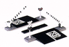 160-46720  -  Dual X-ing w/Non-Op Gates - N Scale