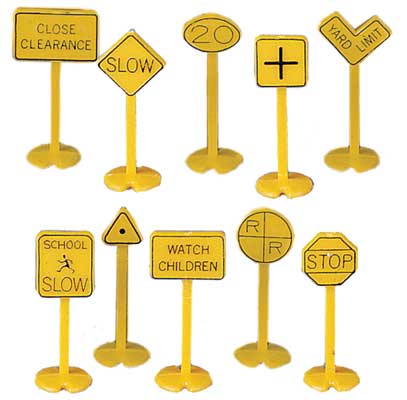 160-42204  -  Rlrd & Street Signs 24/ - HO Scale