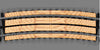 184-25  -  Wd Grade Xing 9.75"Rad 2/ - N Scale