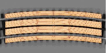 184-25  -  Wd Grade Xing 9.75"Rad 2/ - N Scale