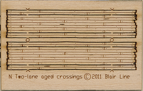 184-20  -  Grade Xing 2-Lane     2/ - N Scale