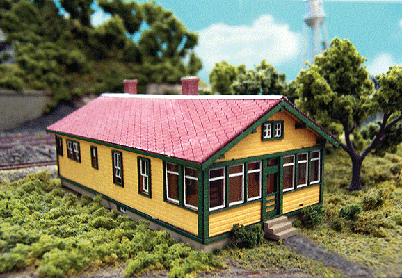 184-94  -  6Rm Sec House Kit ATSF - N Scale