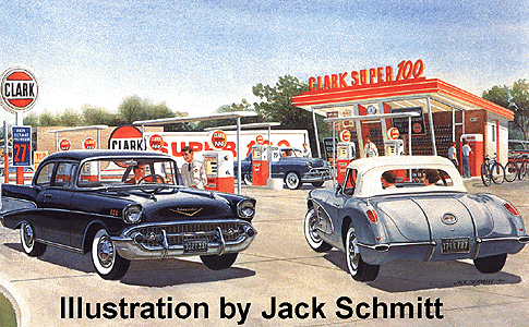 184-187  -  Clark Oil Gas Station - HO Scale