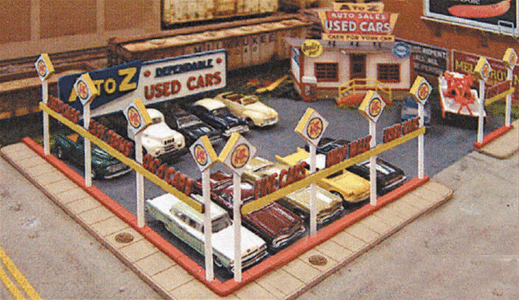 184-197  -  A-to-Z Used Car Lot Kit - HO Scale