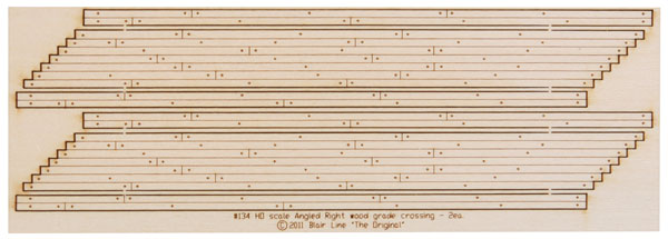 184-134  -  Wd Grade Xing Rght Ang 2/ - HO Scale